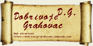 Dobrivoje Grahovac vizit kartica